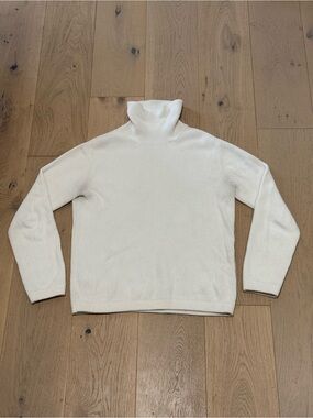 Buck Mason Cream Ribbed Turtleneck